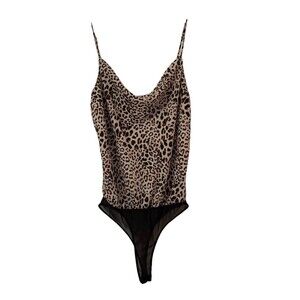 Astr The Label Women’s Bodysuit Animal Leopard Print Small